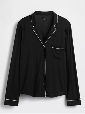 GapBody line by Gap nwt medium petite black white Softest Modal PJ Top The modal